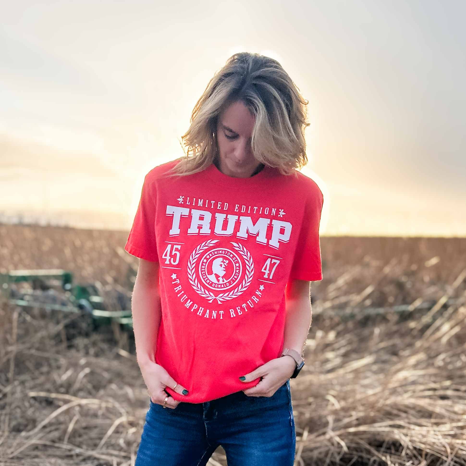 TRUMP 'Triumphant Return' Red Tee - American Farm Company