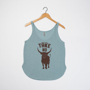 'Take No Bull' Blue Tank Top - American Farm Company