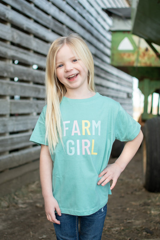 'Farm Girl' Teal Toddler/Youth Tee