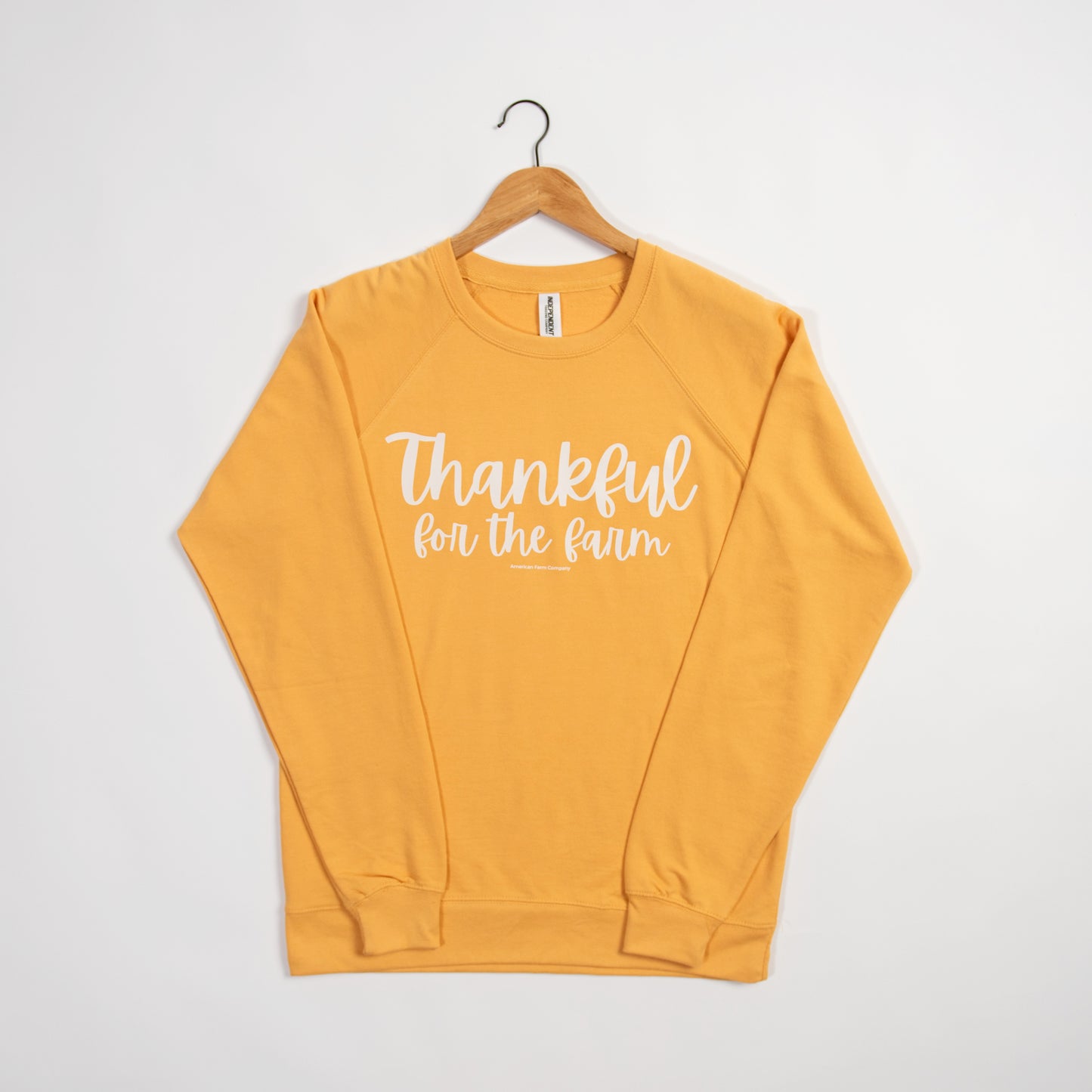 Thankful for the Farm Mustard Crewneck - American Farm Company