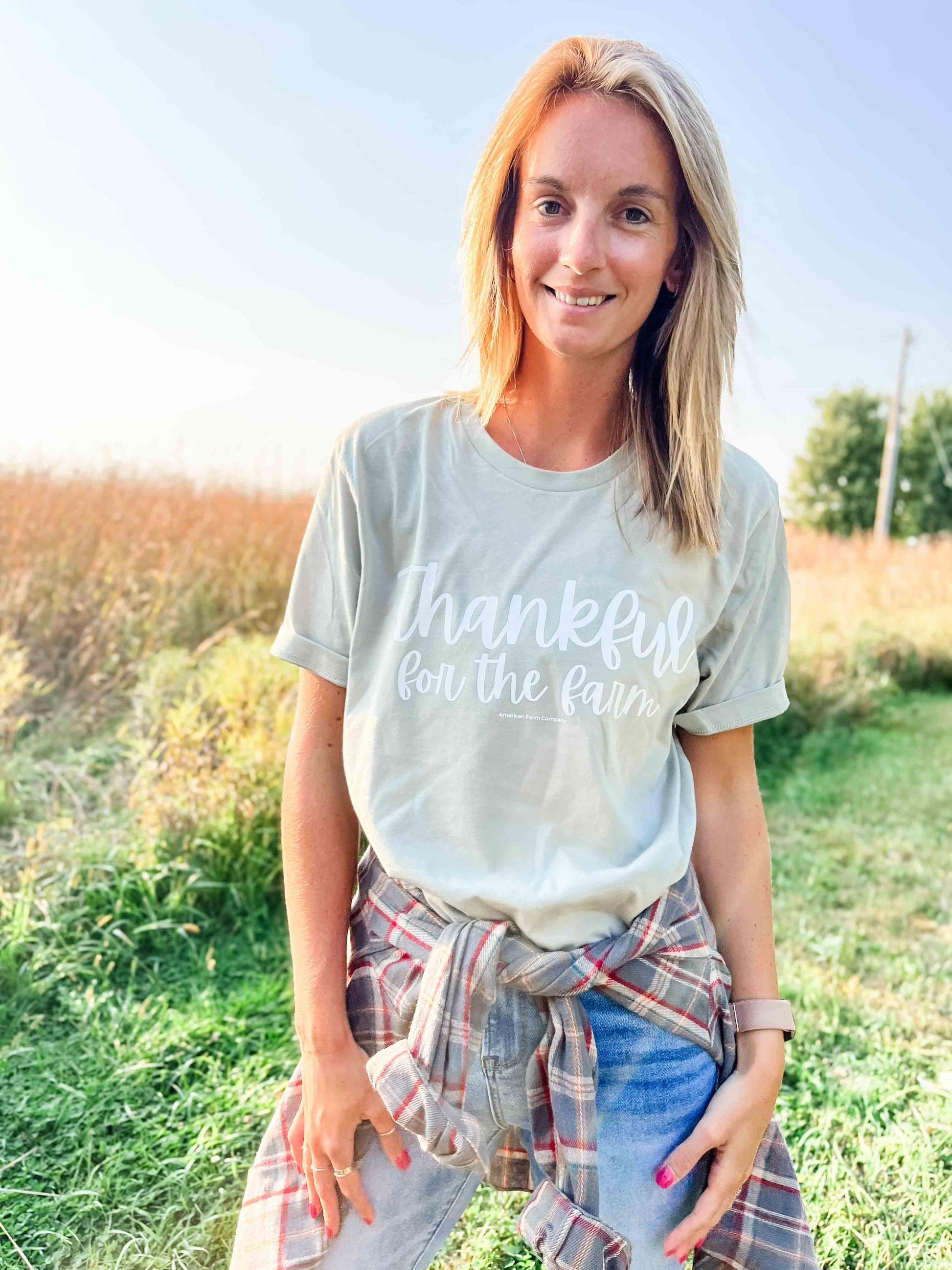 Thankful for the Farm Sage Tee - American Farm Company