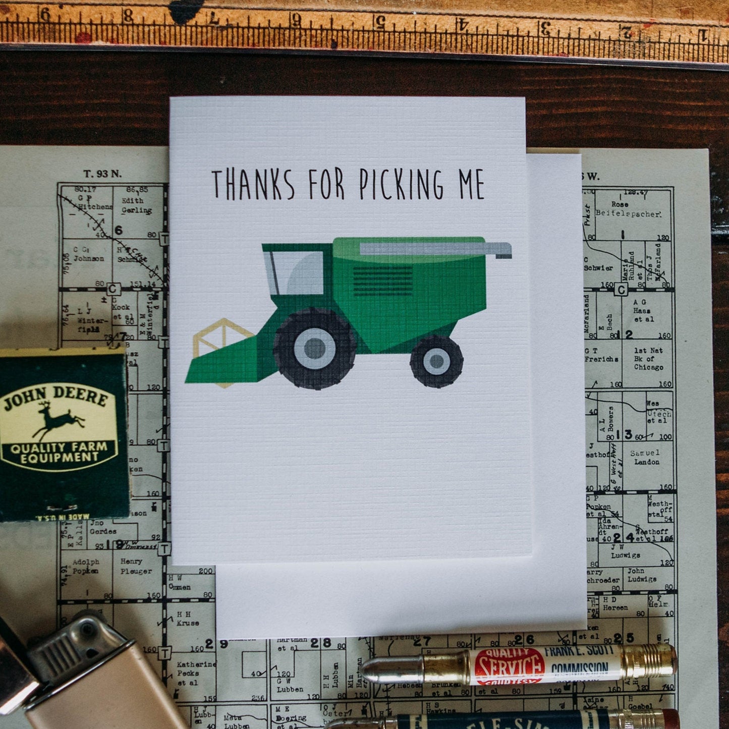 Thanks For Picking Me (Green) - Valentines Card