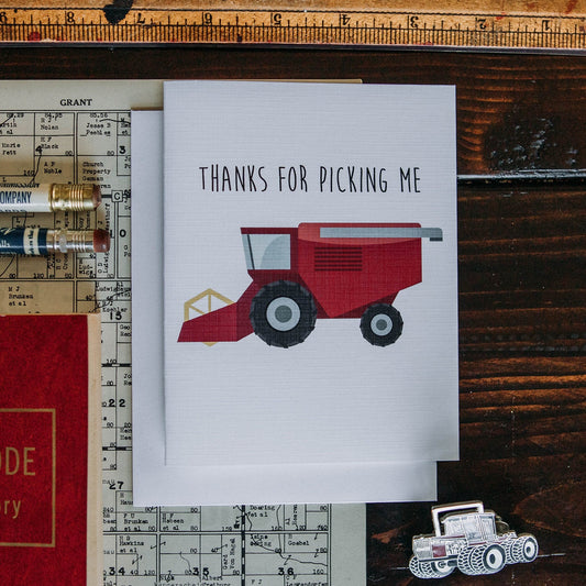Thanks For Picking Me (Red) - Greeting Card