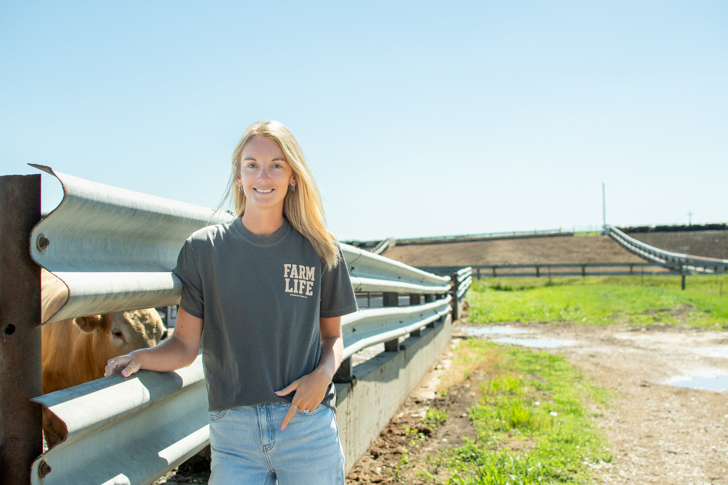 'The Farm Life Schedule' Charcoal Tee