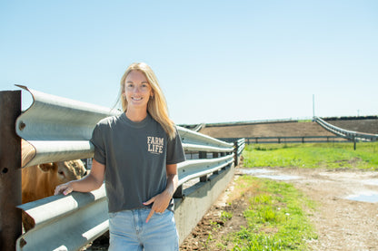 'The Farm Life Schedule' Charcoal Tee