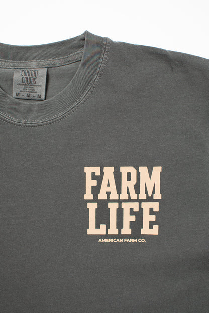 'The Farm Life Schedule' Charcoal Tee