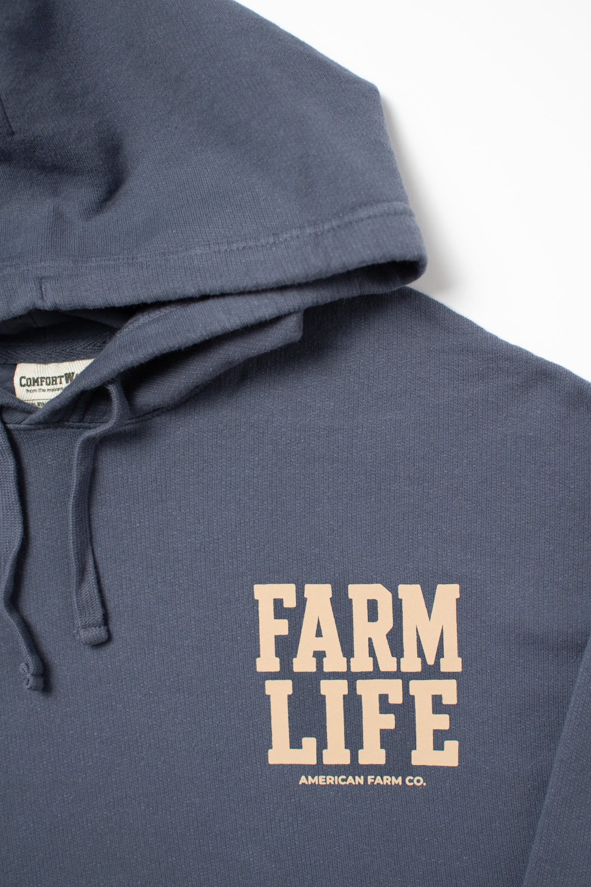 'The Farm Life Schedule' Washed Navy Hoodie