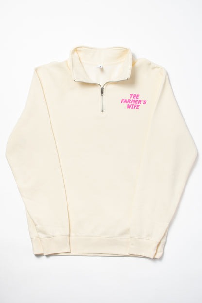 'The Farmer's Wife' Ivory 1/4 Zip