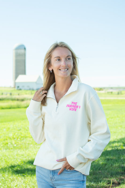 'The Farmer's Wife' Ivory 1/4 Zip