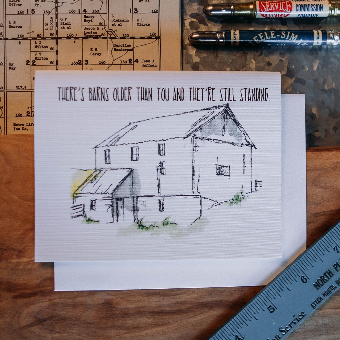 There's Barns Older Than You - Valentines Card