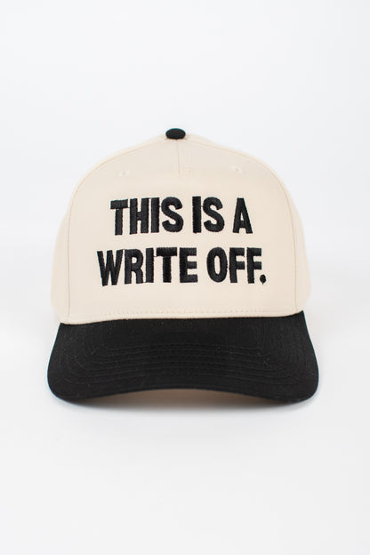 'This Is A Write Off.' Embroidered Trucker Hat