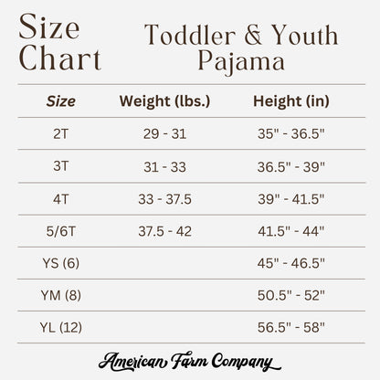 Chicken Toddler/Youth Bamboo Pajama Set