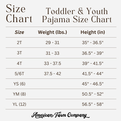 Fruit Flag Toddler/Youth Bamboo Pajama Set