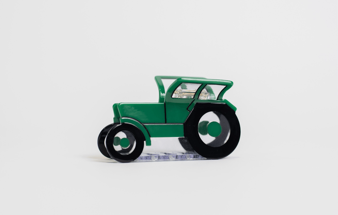 Green Tractor Hair Clip