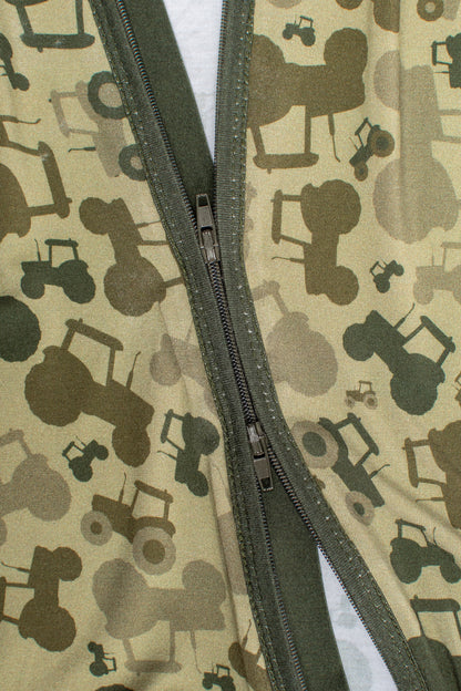 Tractor Camo Baby Bamboo Zippy