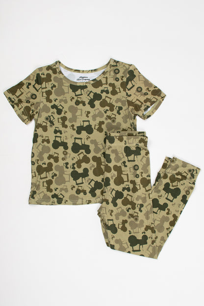 Tractor Camo Toddler/Youth Bamboo Pajama Set