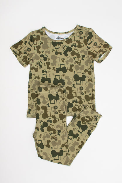 Tractor Camo Toddler/Youth Bamboo Pajama Set