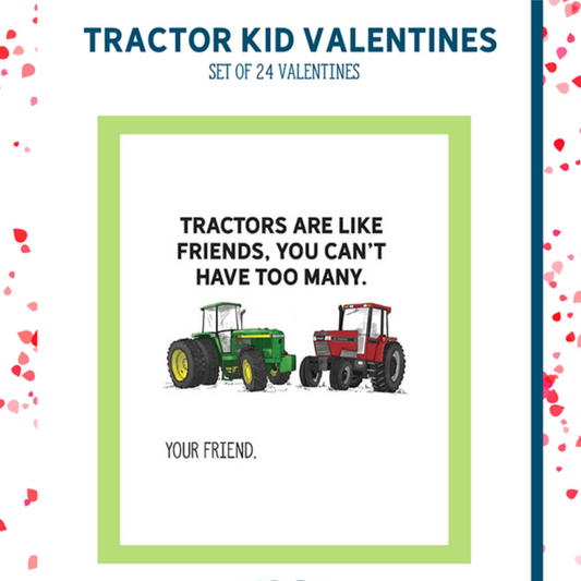 Tractor Kid - Valentines Card Bundle