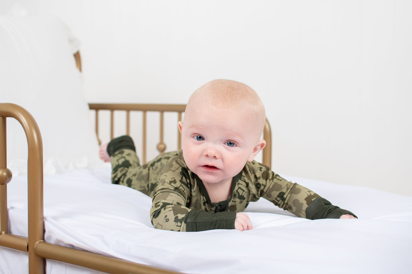 Tractor Camo Baby Bamboo Zippy