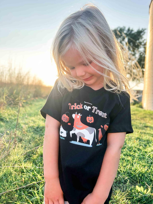 Trick or Treat Black Toddler Tee - American Farm Company