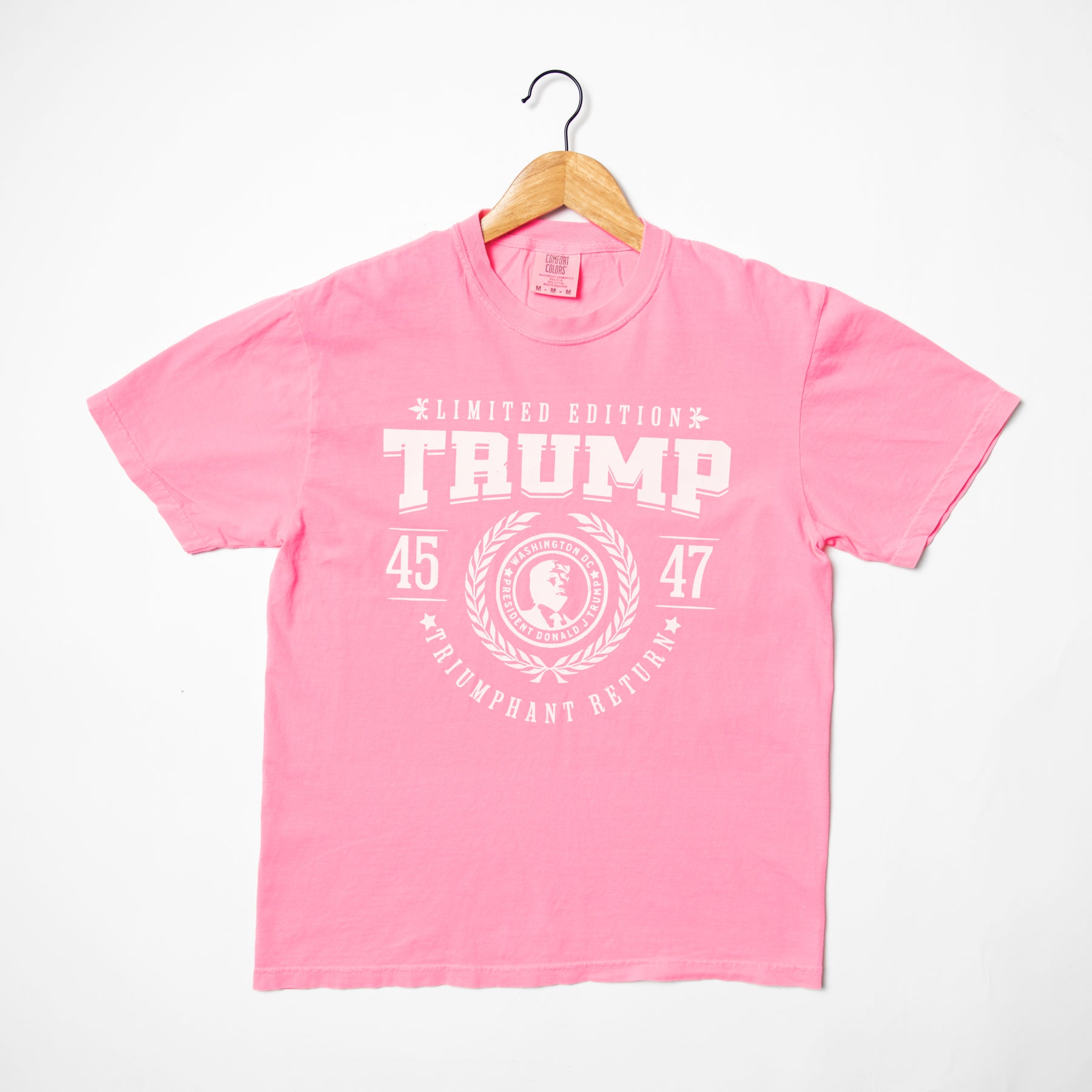 TRUMP 'Triumphant Return' Neon Pink Tee - American Farm Company