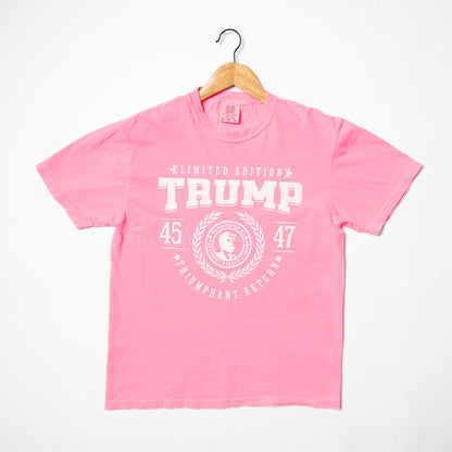 TRUMP 'Triumphant Return' Neon Pink Tee - American Farm Company