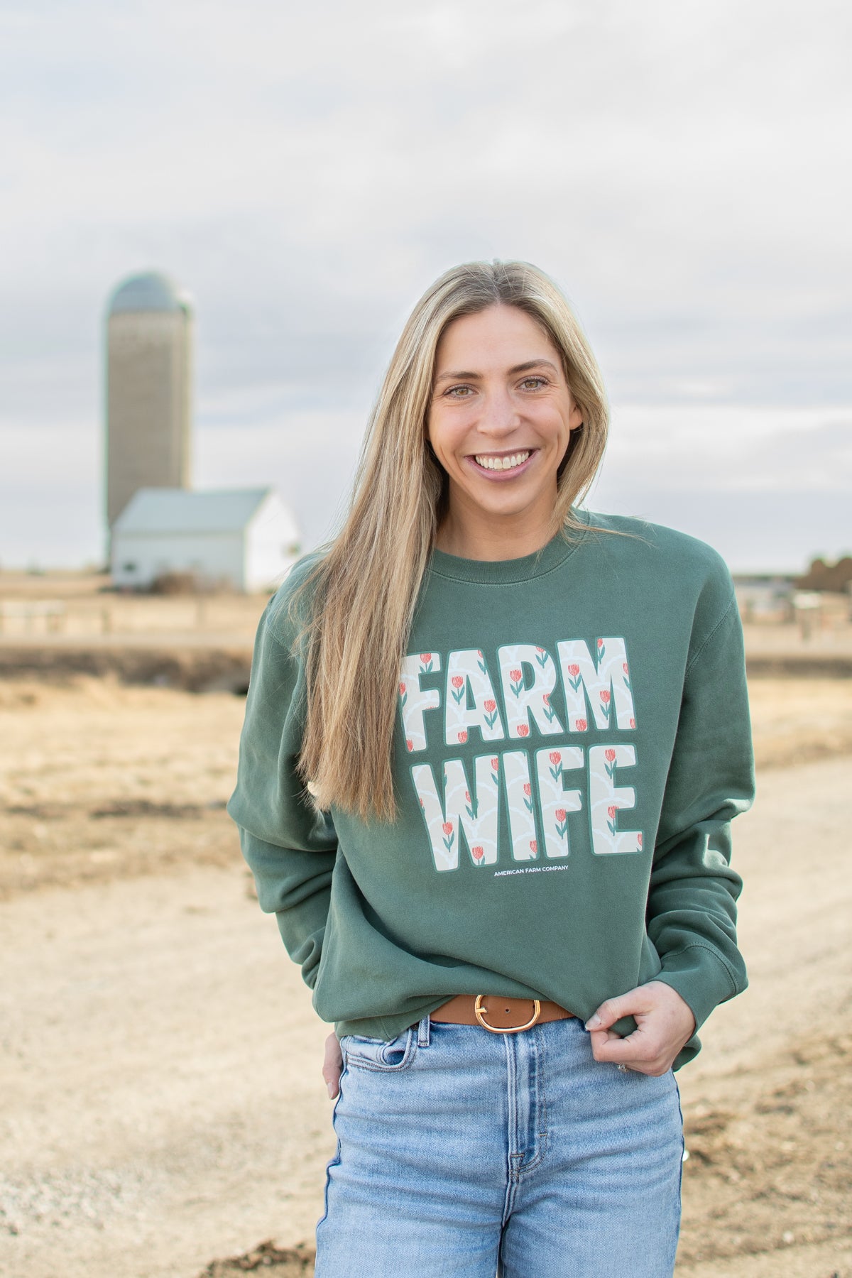 Tulip 'Farm Wife' Green Crewneck