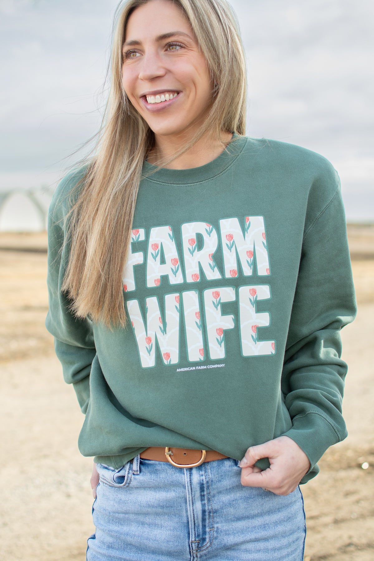 Tulip 'Farm Wife' Green Crewneck