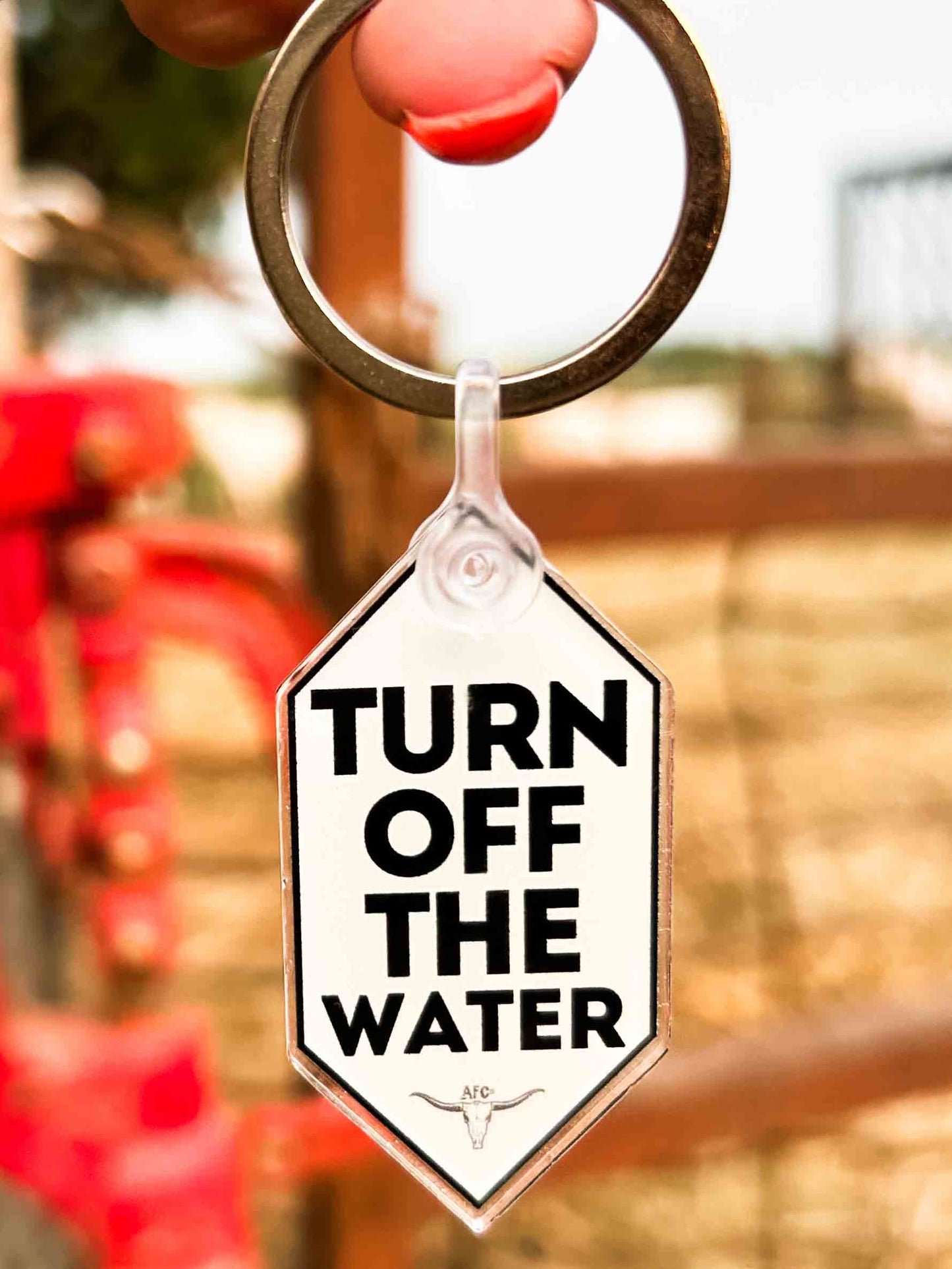 ‘Turn Off The Water’ Keychain - American Farm Company