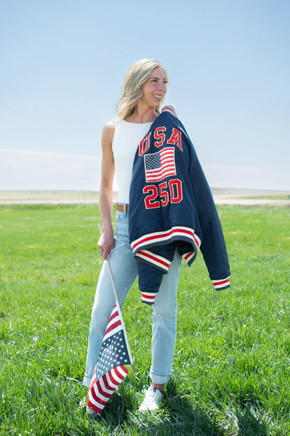 *LIMITED* USA 250 Varsity Style Jacket