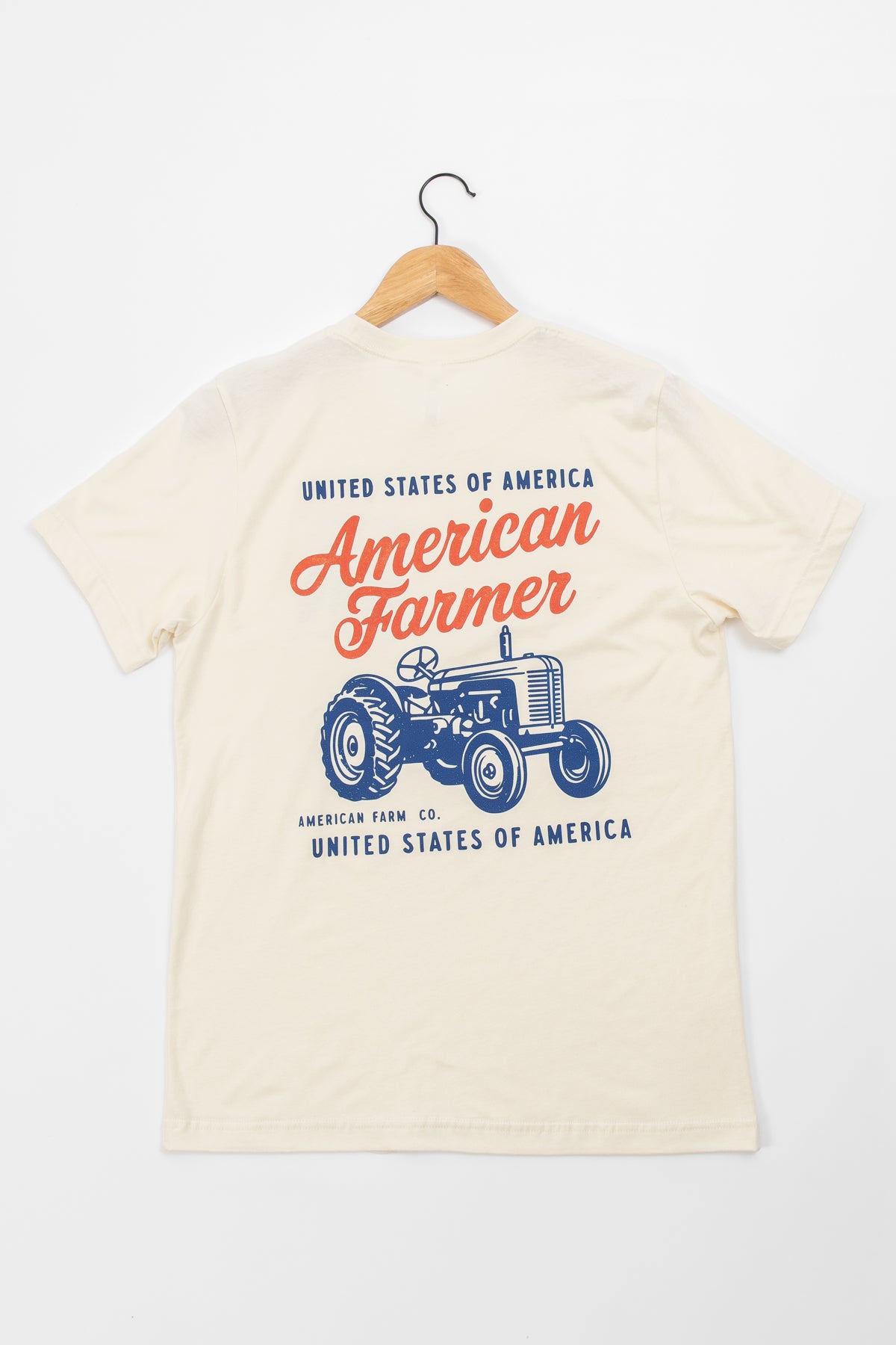 'USA American Farmer' Tractor Ivory Tee