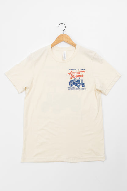 'USA American Farmer' Tractor Ivory Tee