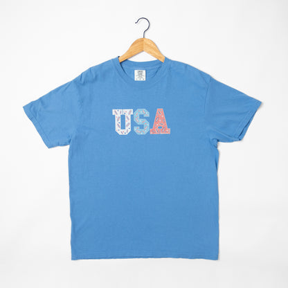 ‘USA’ Corn Blue Tee