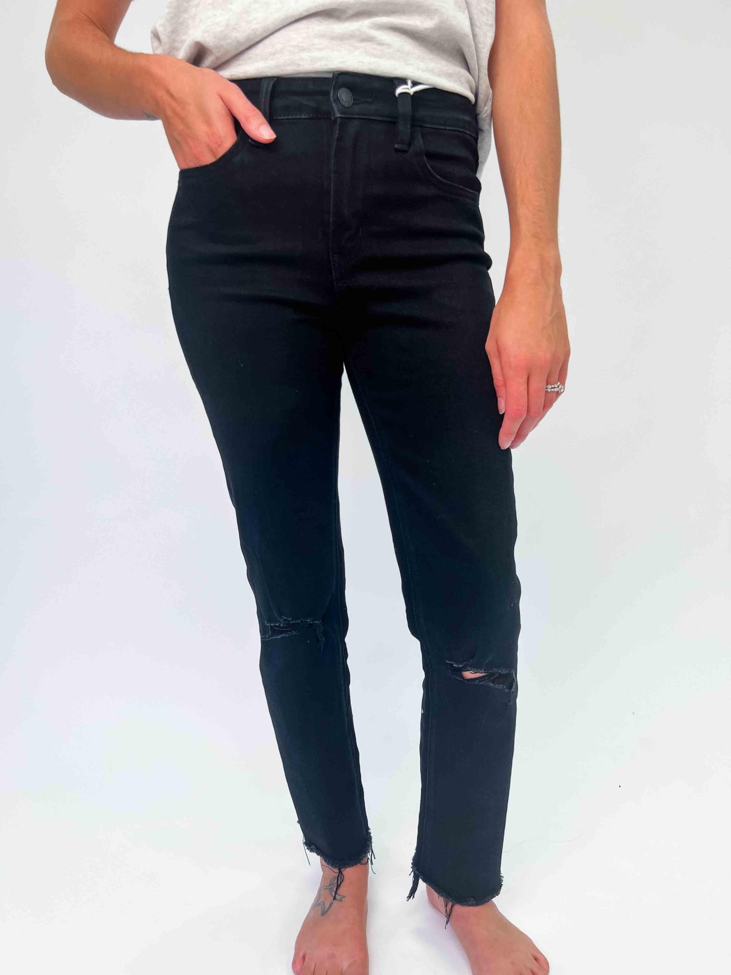 VERVET: JEANNE High Rise Crop Straight Jeans - American Farm Company