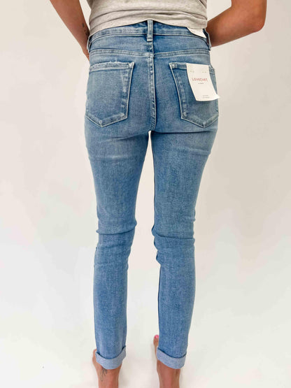 LOVERVET: High Rise Roll Up Skinny Jeans - American Farm Company