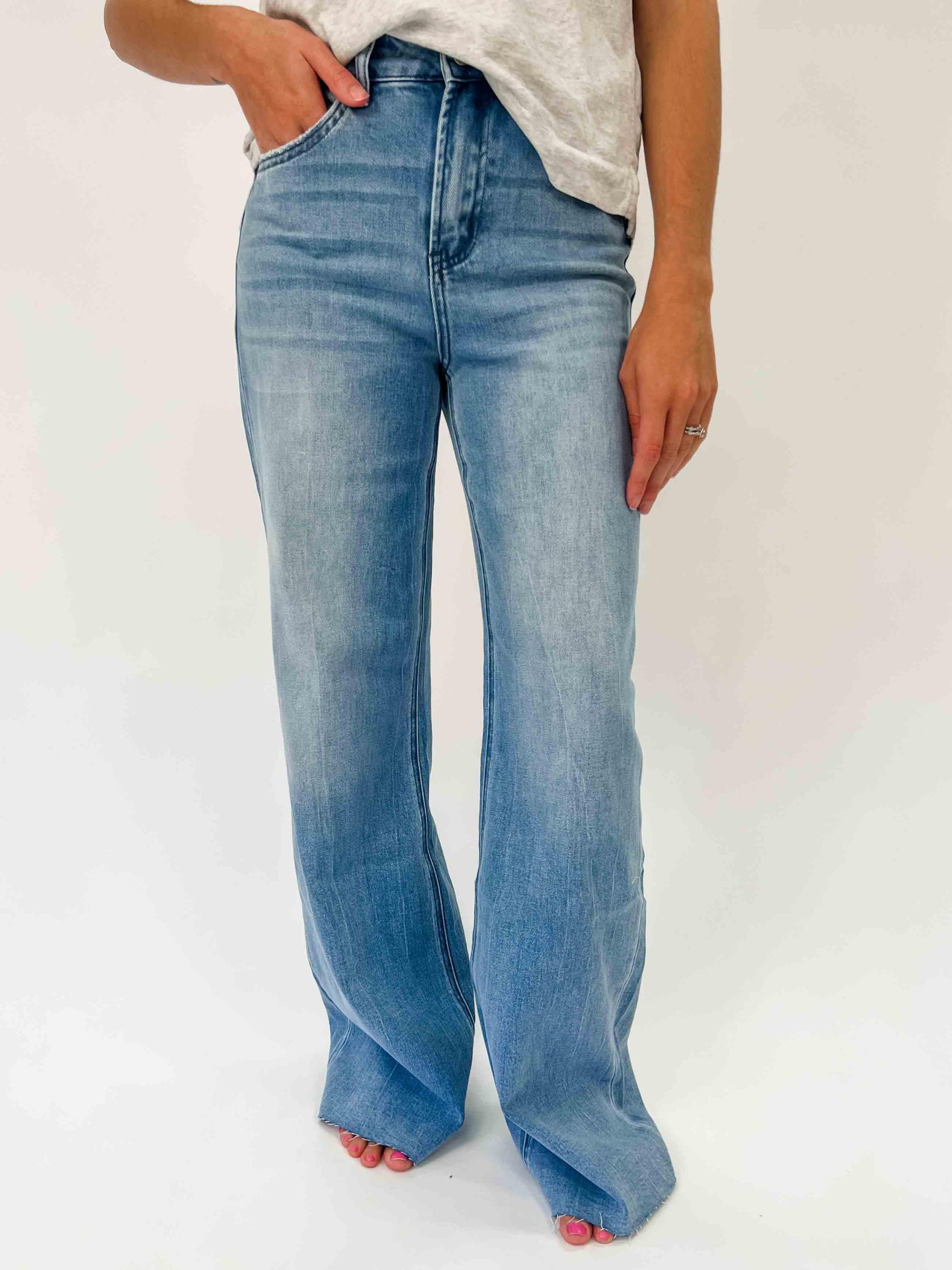 VERVET: OLIVIA Super High Rise Wide Leg Jeans - American Farm Company