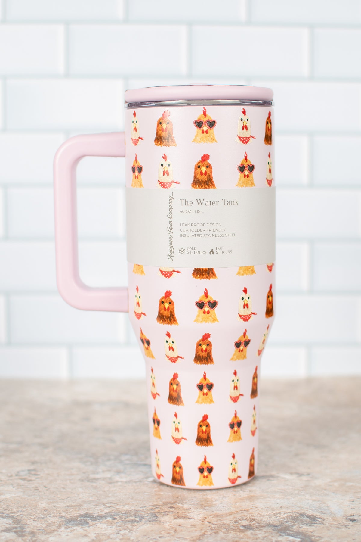 Valentine Chickens 40oz Water Tank Tumbler