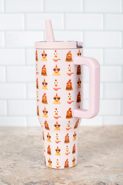 Valentine Chickens 40oz Water Tank Tumbler