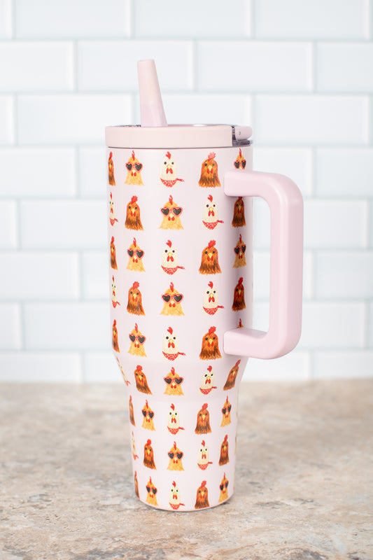 Valentine Chickens 40oz Water Tank Tumbler