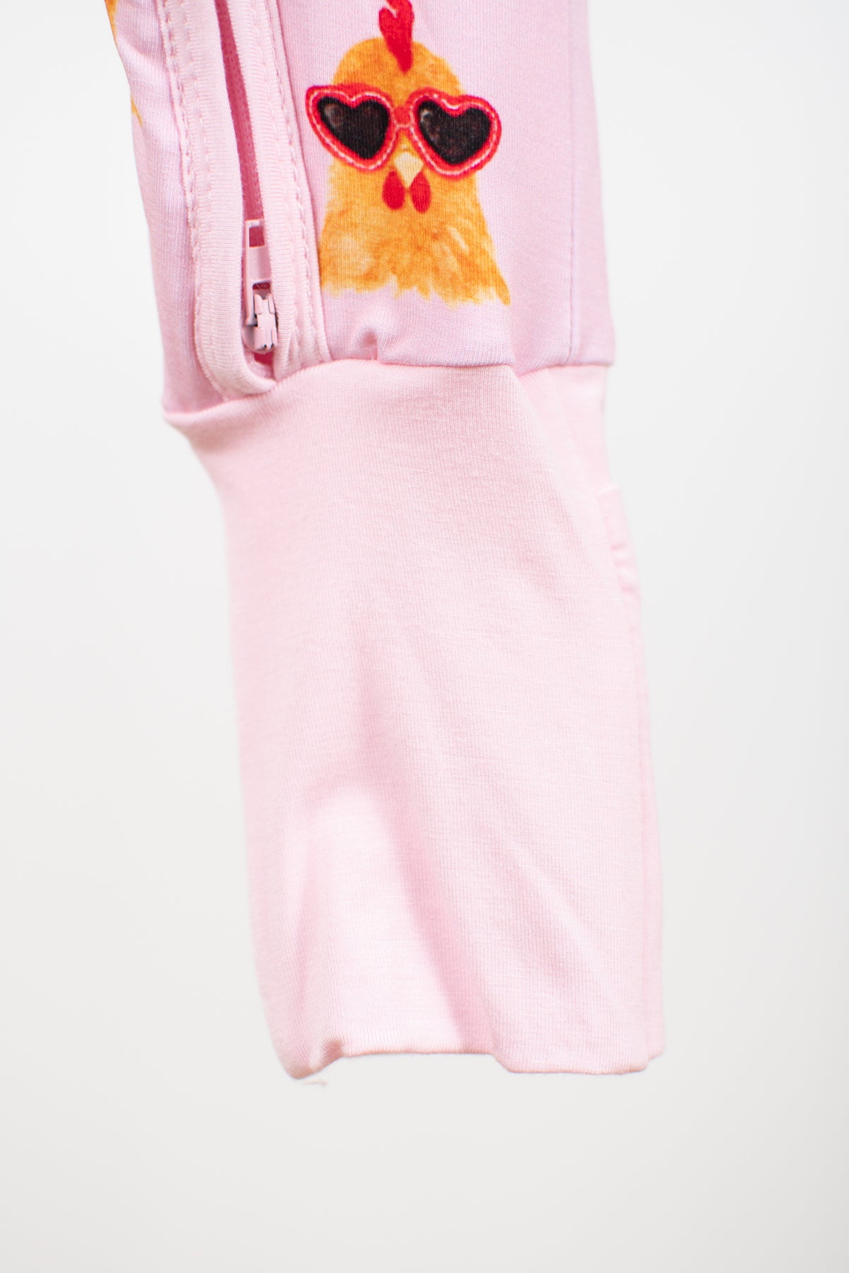 Valentine Chickens Baby Bamboo Zippy