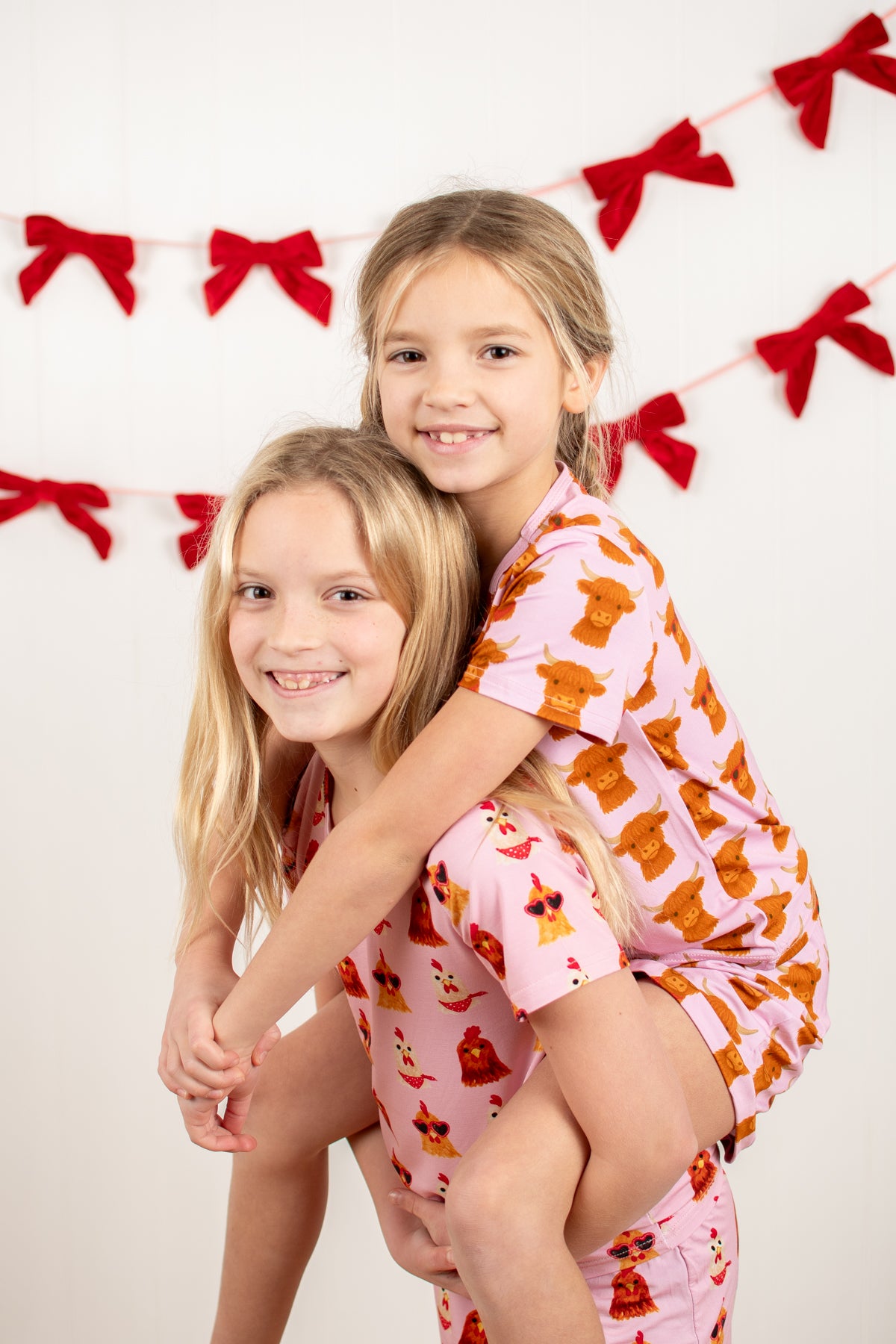 Valentine Chickens Toddler/Youth Bamboo Pajama Set