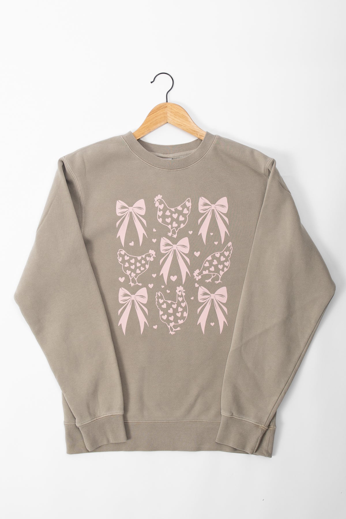 Valentine Chickens & Bows Crewneck