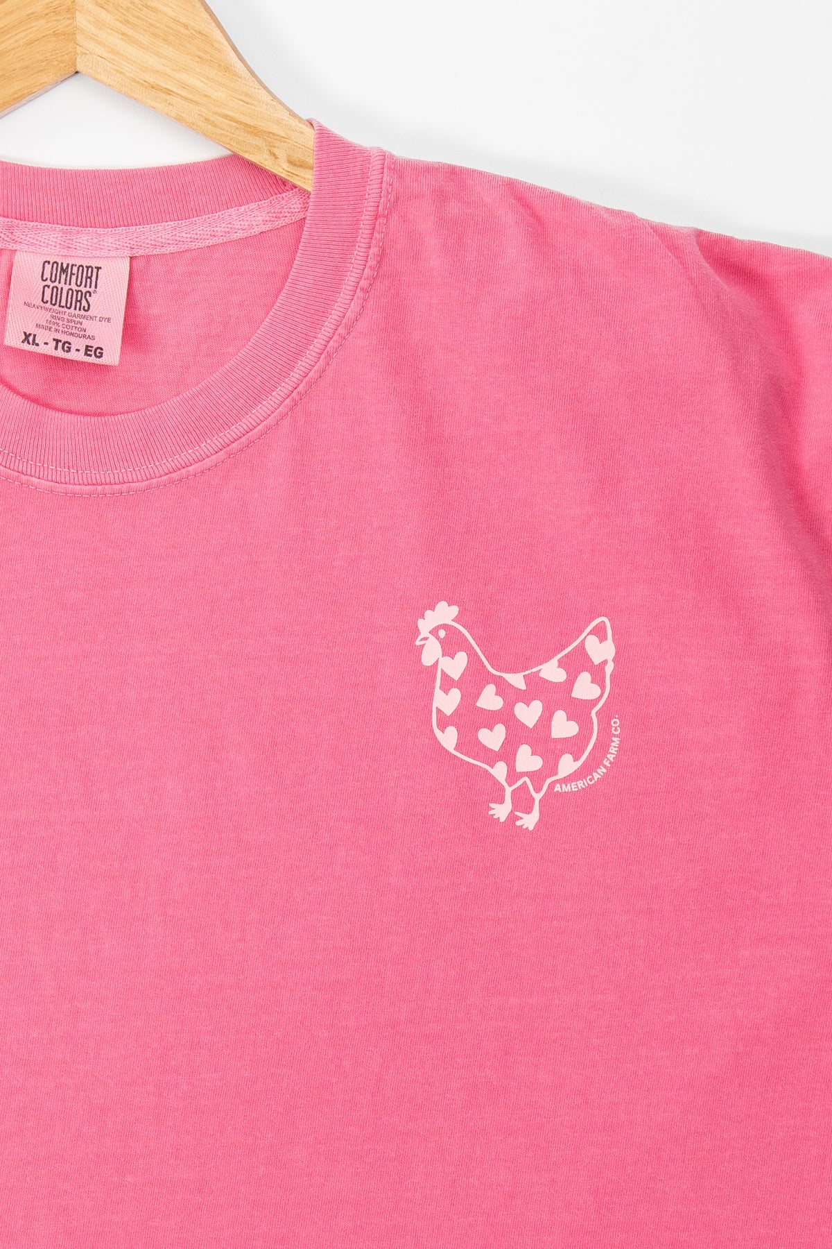 Valentine Chickens & Bows Pink Tee