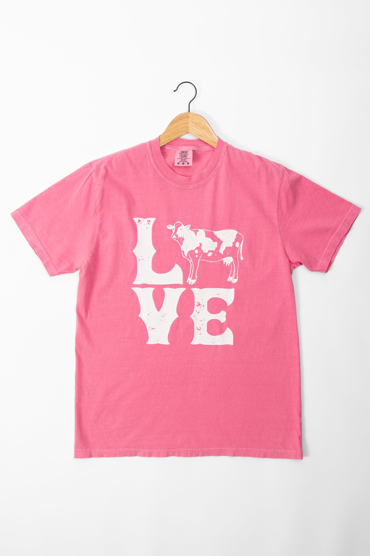 Valentine Cow 'LOVE' Pink Tee