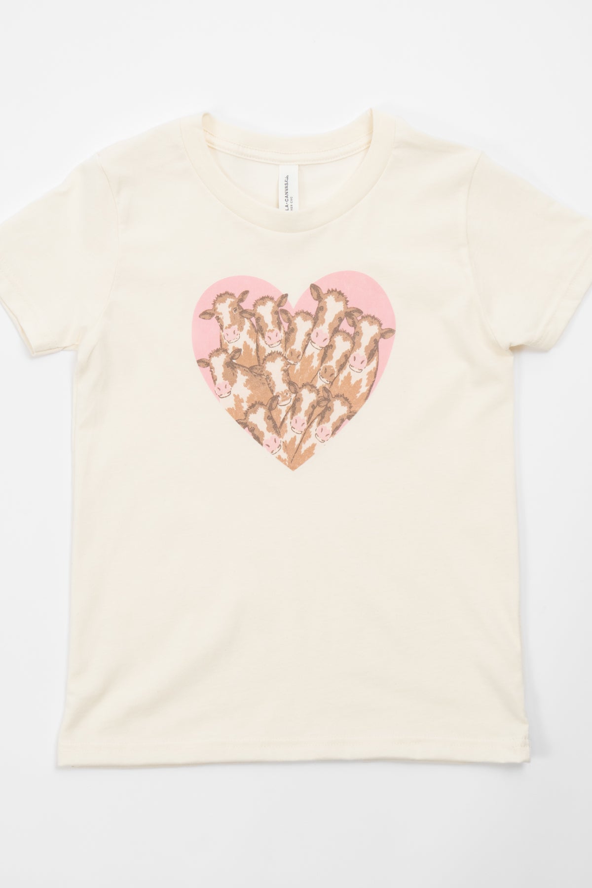 Valentine Cow Heart Ivory Toddler/Youth Tee