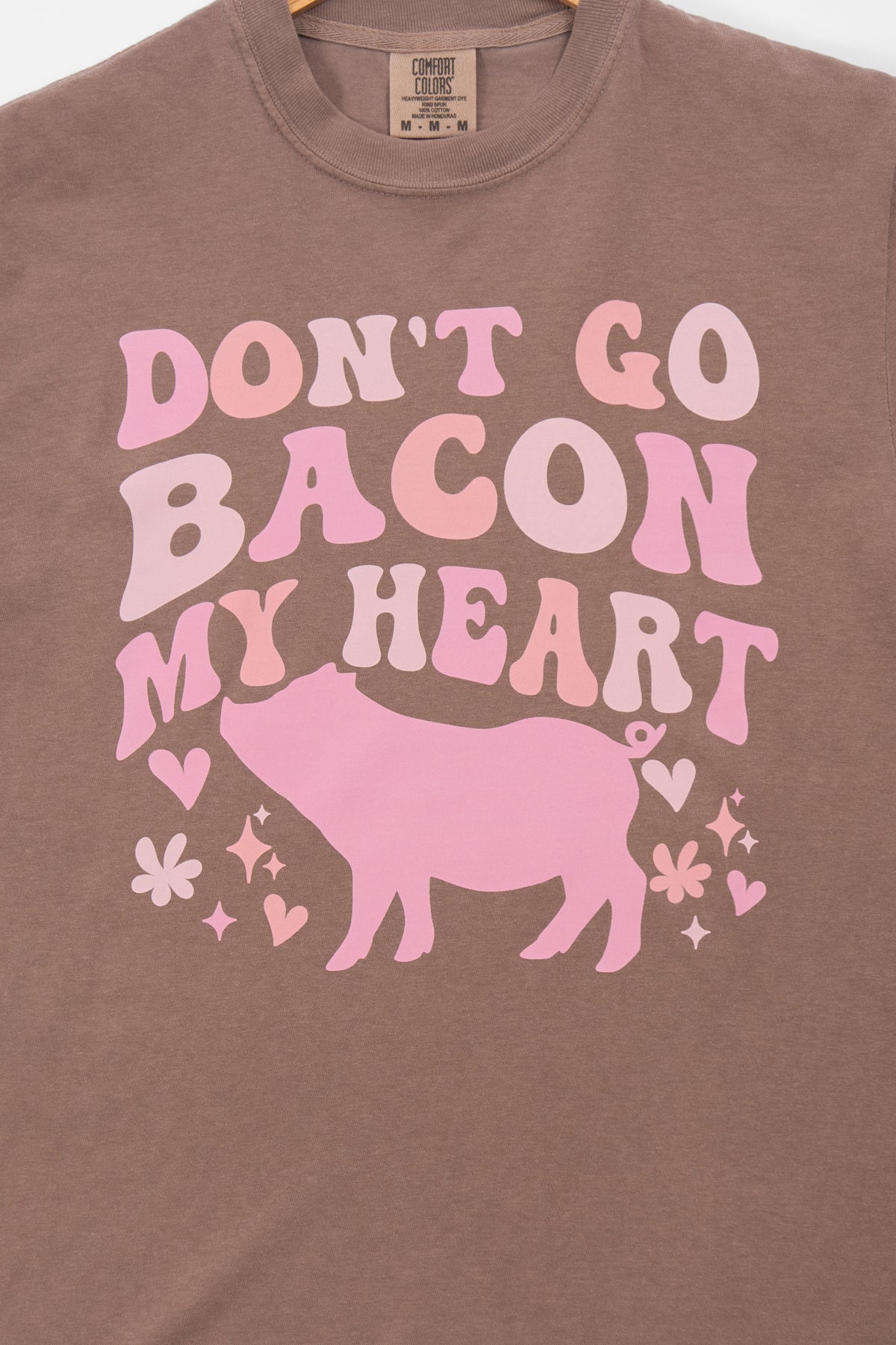 Valentine 'Don't Go Bacon My Heart' Brown Tee