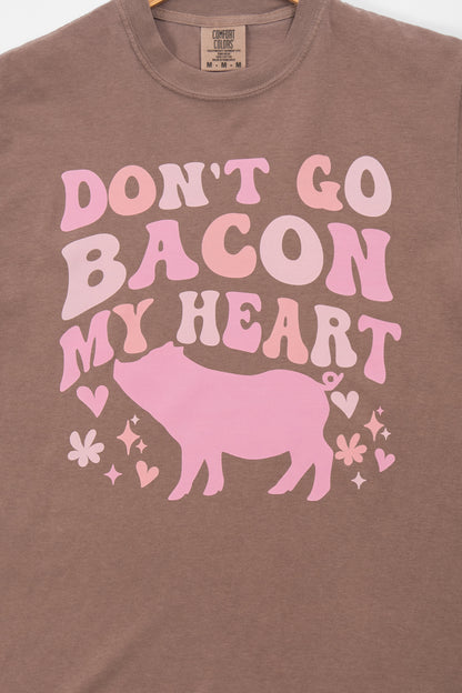 Valentine 'Don't Go Bacon My Heart' Brown Tee