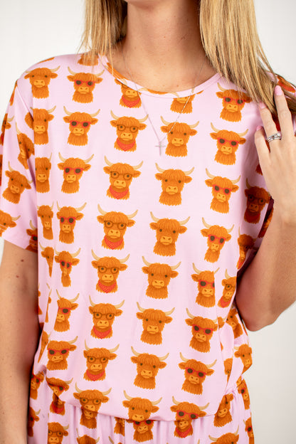 Valentine Highlands Adult Bamboo Pajama 2-Piece Set