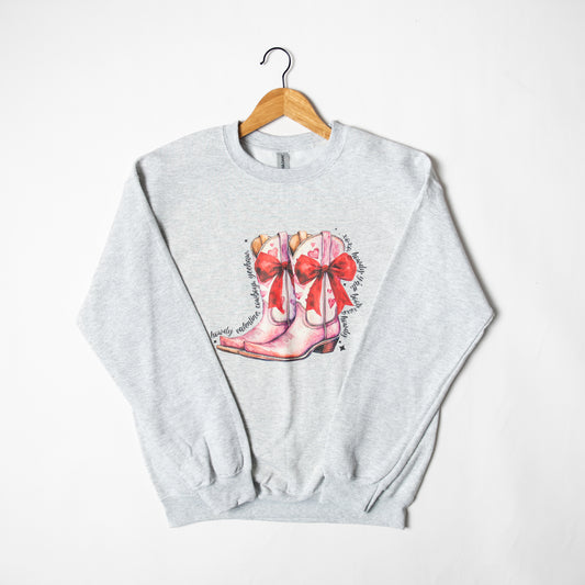 Valentines Boots Crewneck