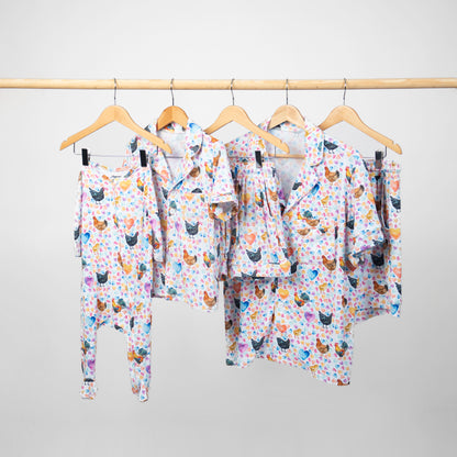 Valentines Chicken Toddler/Youth Bamboo Pajama Set